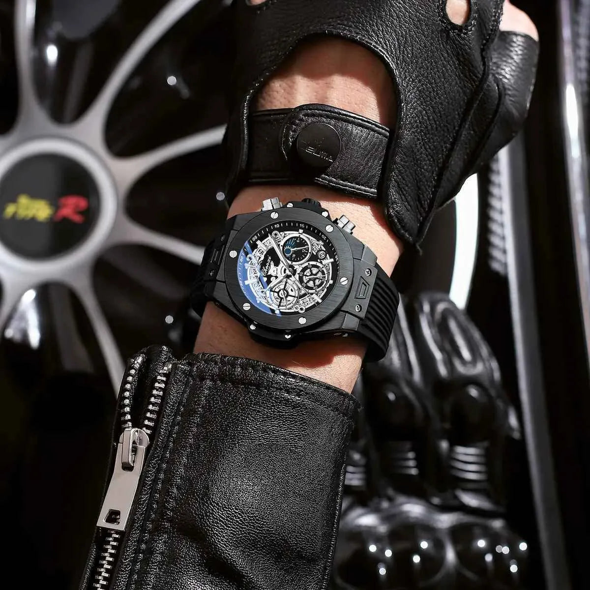 Relógio Masculino Preto Modelo MT-02 Black