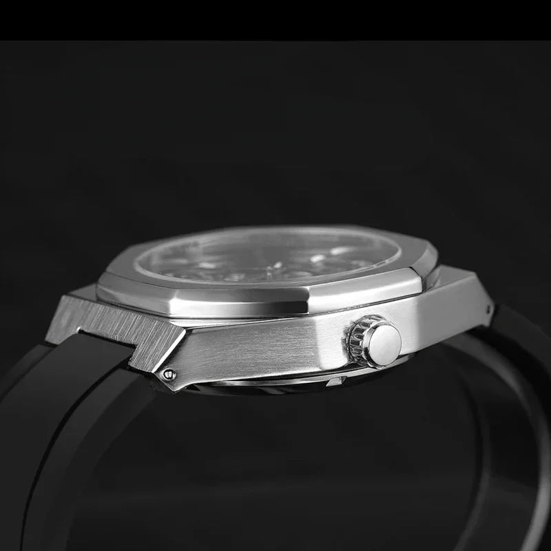 Relógio Masculino Prata Modelo MT-01 White