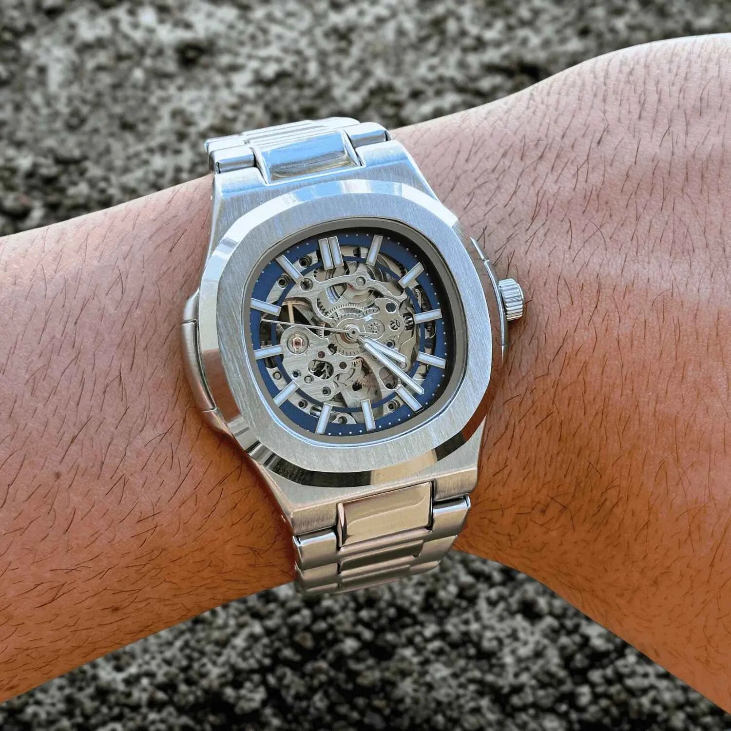 Relógio Masculino Prata Modelo MT-03 Silver