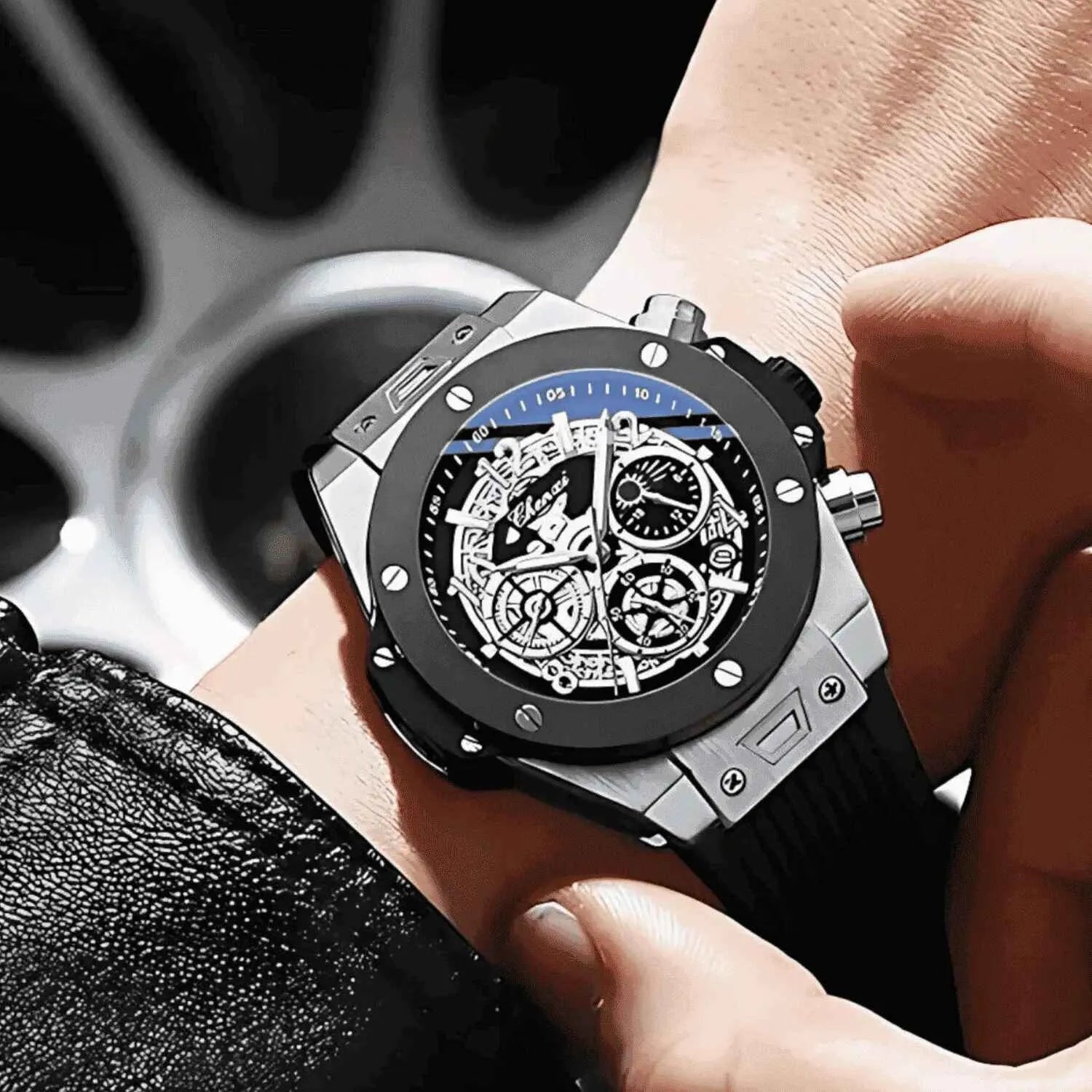 Relógio Masculino Prata Modelo MT-02 Silver