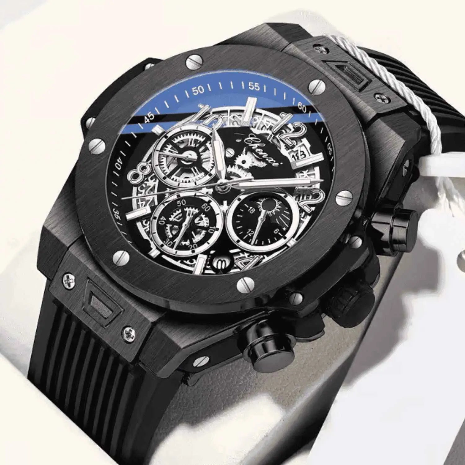 Relógio Masculino Preto Modelo MT-02 Black