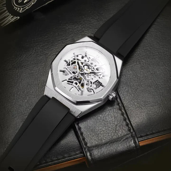 Relógio Masculino Prata Modelo MT-01 White