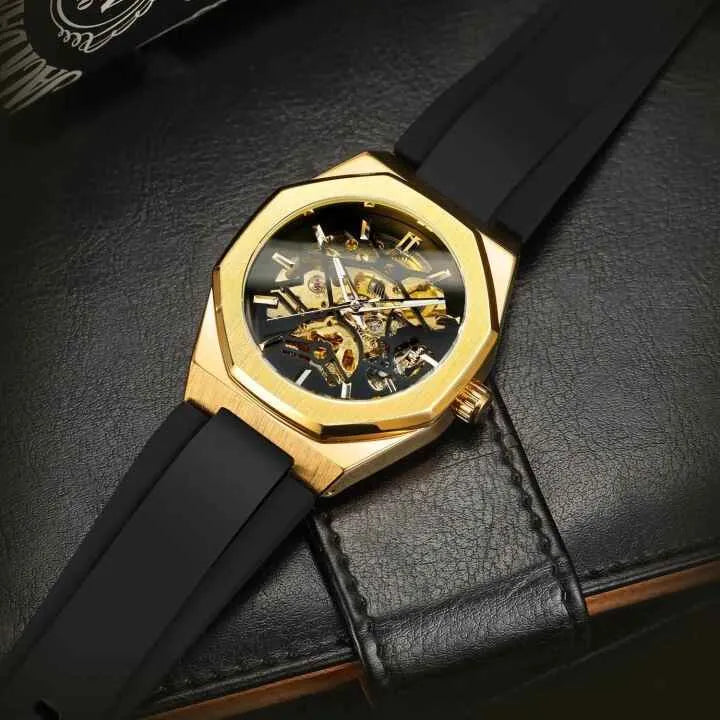 Relógio Masculino Dourado Modelo MT-01 Gold