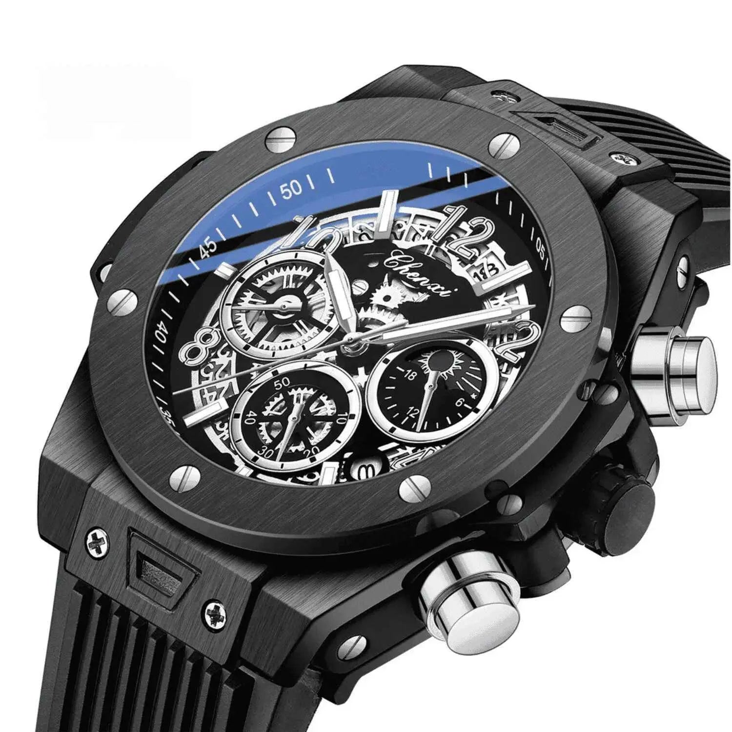 Relógio Masculino Preto Modelo MT-02 Black